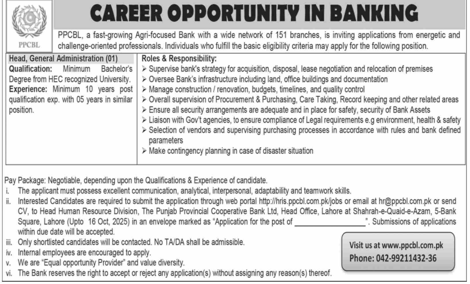 Jobs in PPCBL Lahore